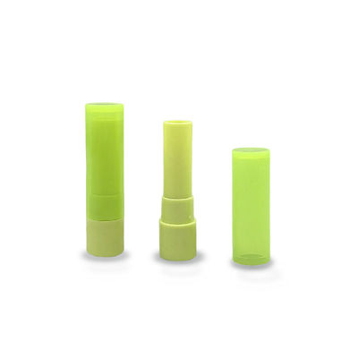 パーソナライズ可能な緑色プラスチック リップバームチューブ 19*80mm プライベートラベル