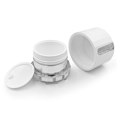 透明 50g ダイヤモンドのロゴの化粧クリームボトル カスタムアクリル包装ボトル