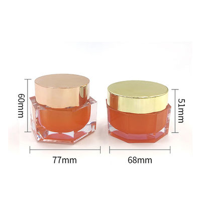 漏れ防止透明アクリル化粧品瓶 ダイヤモンドのクリーム用瓶 - 50g